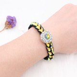 1 buttons Colorful Rope  KC0508 new type Bracelet fit 20mm snaps chunks