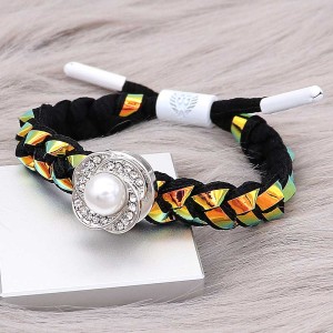 1 buttons Colorful Rope  KC0508 new type Bracelet fit 20mm snaps chunks