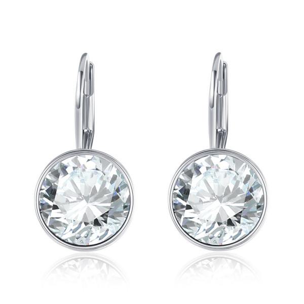 Crystal Environmental Alloy Silver-plated  Fashion Gift for Female Delicate Earrings