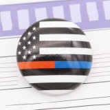 20MM  design National flag Painted enamel metal C5915 print charms snaps jewelry