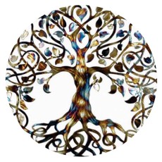 20MM  design Tree Painted enamel metal C5925 print  charms snaps jewelry
