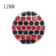 12MM design Round metal charms snap with Black and red rhinestone KS7090-S snaps jewelry