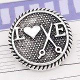 20MM  Haircut snap Silver Plated charms  KC8093 snaps jewelry