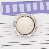 12MM design metal snap with White tophus KS7121-S charms snaps jewelry