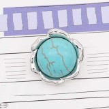 12MM design metal snap with Blue tophus KS7123-S charms snaps jewelry