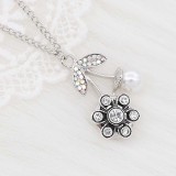 12MM design metal snap with White rhinestone KS7125-S charms snaps jewelry