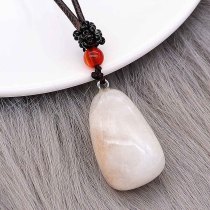 Natural Stone Necklace 10pcs/lot with 65cm Leather Chain