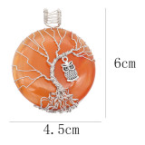 Natural stone-agate Tree of life Pendant of necklace fashion style jewelry