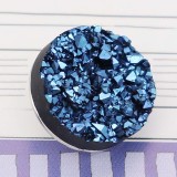 20MM Artificial Crystal snap charms Silver Plated with Rhinestone KC9221 blue