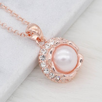12MM design metal rose gold snap with White pearl KS7120-S charms snaps jewelry