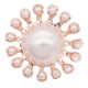 20MM design snap rose-gold plated white pearls charms KC8095 snaps jewelry