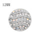 12MM design Round metal silver plated snap with colorful rhinestone KS7128-S charms snaps jewelry