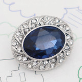 20MM design snap Silver Plated with blue rhinestone  KC9229 charms snaps jewelry