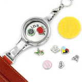 30MM Stainless steel  floating charm locket ( Identity Card holder) screw base system without Cover Cap