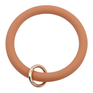 brown Silica gel Big ring bangle Key Ring Key Chain bracelet