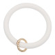 white Silica gel Big ring bangle Key Ring Key Chain bracelet