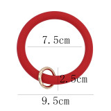 dark red Silica gel Big ring bangle Key Ring Key Chain bracelet