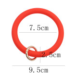 red Silica gel Big ring bangle Key Ring Key Chain bracelet