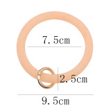 orange shiny Silica gel Big ring bangle Key Ring Key Chain bracelet