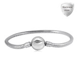 17CM Charm Bracelet Partnerbeads Stainless Steel bracelets with plain clip