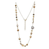 Fashion 80cm long pearl Necklace Hand-made Beaded Natural Shell Necklace