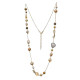 Fashion 80cm long pearl Necklace Hand-made Beaded Natural Shell Necklace