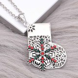 Christmas Socks Snap Pendant fit 20MM snaps style jewelry KC0478