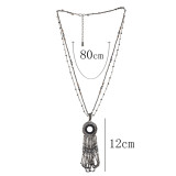 Fashion 80CM Hand Beaded long Tassel Necklace