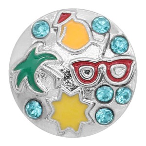 20MM design metal silver plated snap with  Enamel KC9299 charms snaps jewelry