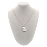 Natural pearl pendant comes with cute golden accessories009