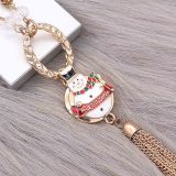 Christmas 20MM Snowman snap gold Plated  enamel KC8104 charms snaps jewelry