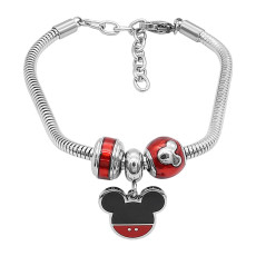Stainless steel Charm Bracelet with 3 charms completed cartoon