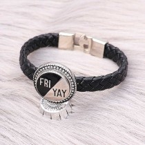 20MM snap silver Plated with Black enamel charms KC9309 snaps jewelry