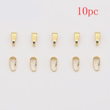 10pcs/lot 3x7mm Copper Clasp pendant connector clips golden color