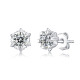 0.5 - 1CT DEF VVS 5mm Moissanite Snowflake studs earrings  Sterling Silver Snow Stud Earring Platinum plating 2pcs/pair