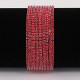 60 pcs/ lot Rhinestones Sparkling  Elastic Bracelet with 80pcs Red  rhinestones