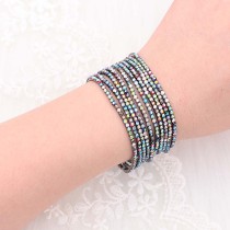 60 pcs/ lot Rhinestones Sparkling  Elastic  Bracelet with 80pcs colorful rhinestones