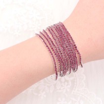 60 pcs/ lot Rhinestones Sparkling  Elastic Bracelet with 80pcs Rose rhinestones