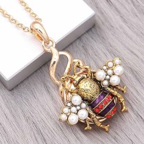 20MM Bees snap gold Plated With  pearls charms KC9318 snaps jewerly