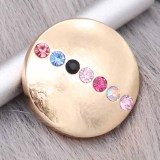 20MM snap gold Plated With Multicolor rhinestones charms KC8144 Multicolor