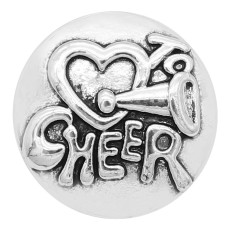 20MM cheer snap Silver Plated charms KC9326 snaps jewerly