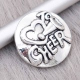 20MM cheer snap Silver Plated charms KC9326 snaps jewerly