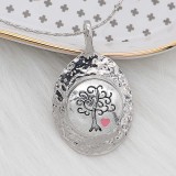 20MM love Wisdom Tree snap Silver Plated  enamel of love charms KC8164 snaps jewerly