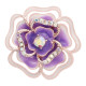 20MM snap Rose gold Plated  Flowers with purple rhinestones and enamel  KC8157 snaps jewerly