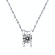 1 CT D 6.5mm Classic bull head clavicle chain Moissanite Sterling Silver Pendant Necklace Platinum plating 45CM chain