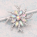 20MM design snap Silver Plated With  White  rhinestones charms KC9347 snaps jewerly