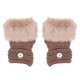 Winter Fingerless brown Gloves 20mm Snap Button Fashion Accessories Charms Jewelry For Women Teenagers Girl Christmas Gift