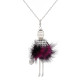 Fashion Villus doll alloy necklace 70cm with rhinestones