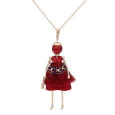 Fashion doll alloy necklace 70cm with rhinestones