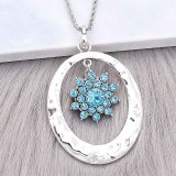 20MM snap Silver Plated With Light Blue rhinestones charms KC8183 snaps jewerly
